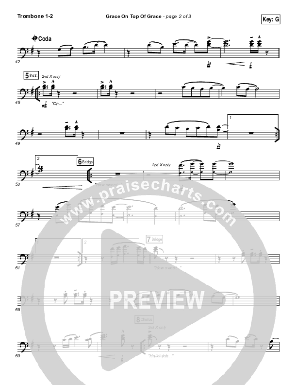 Grace On Top Of Grace Trombone 1/2 (Fellowship Creative)