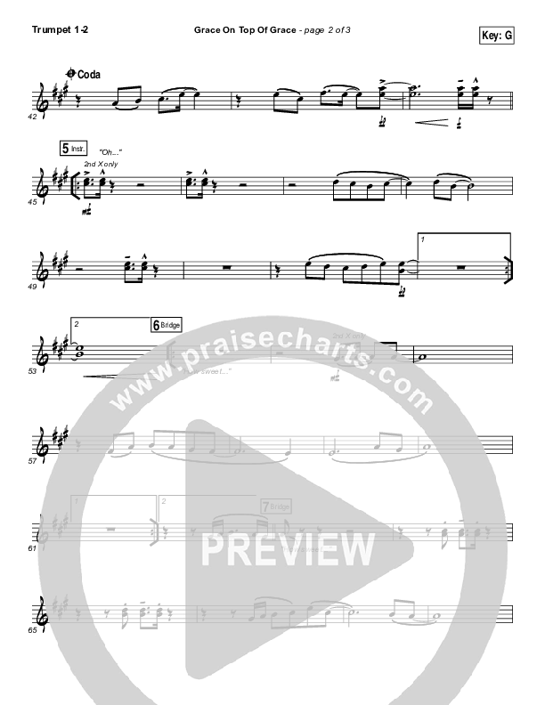 Grace On Top Of Grace Trumpet 1,2 (Fellowship Creative)