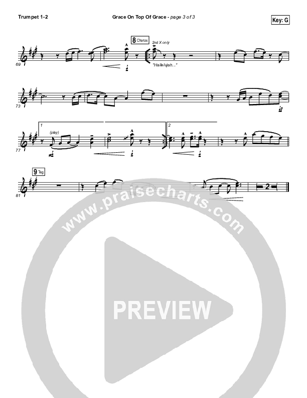 Grace On Top Of Grace Trumpet 1,2 (Fellowship Creative)