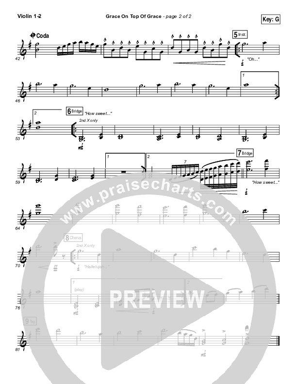 Grace On Top Of Grace Violin 1/2 (Fellowship Creative)