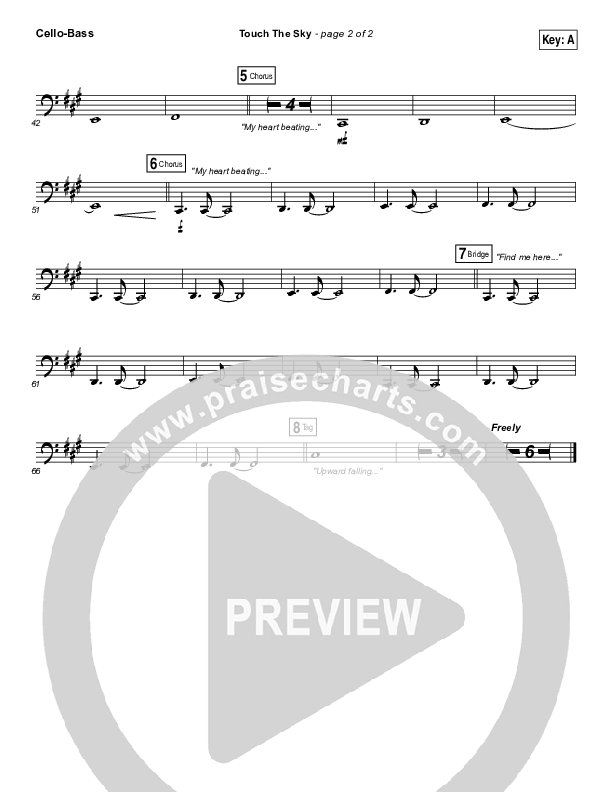 Touch The Sky Cello/Bass (Hillsong UNITED)