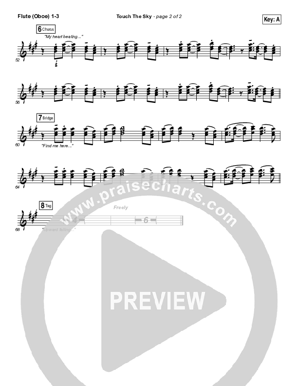 Touch The Sky Flute/Oboe 1/2/3 (Hillsong UNITED)