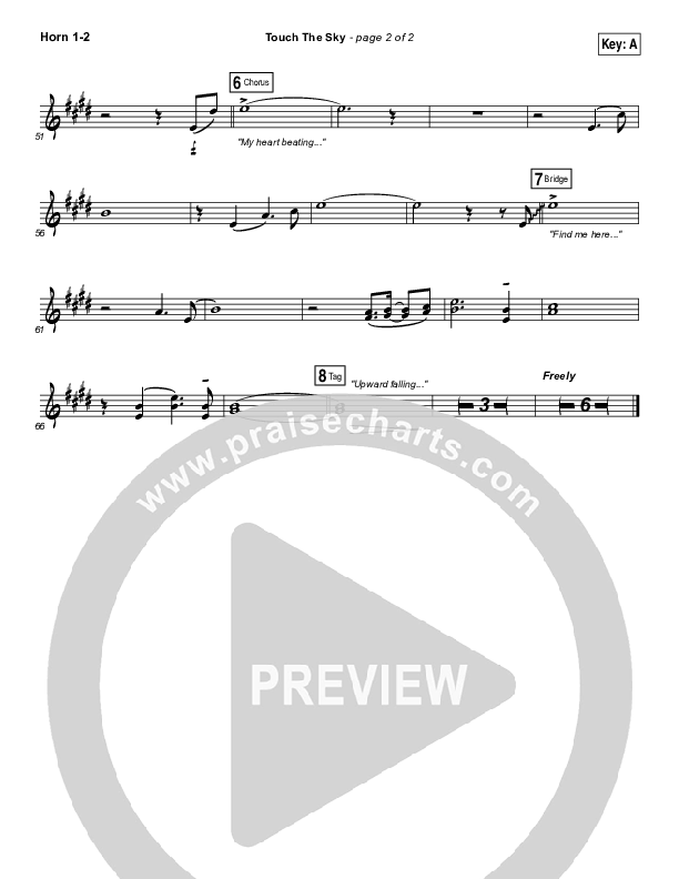 Touch The Sky French Horn 1/2 (Hillsong UNITED)