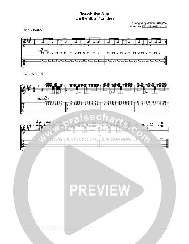 Touch The Sky Guitar Tab (Hillsong UNITED)