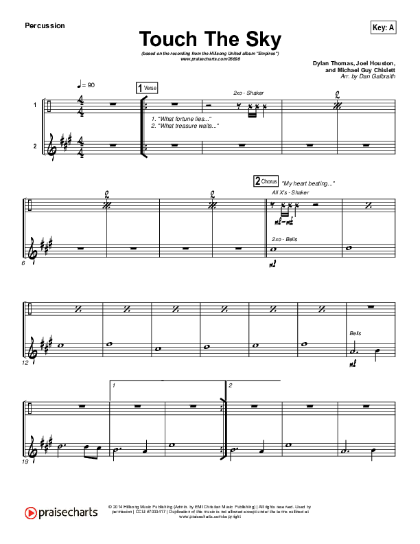 Touch The Sky Percussion (Hillsong UNITED)