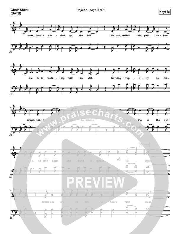 Rejoice Choir Sheet (SATB) (Dustin Kensrue)