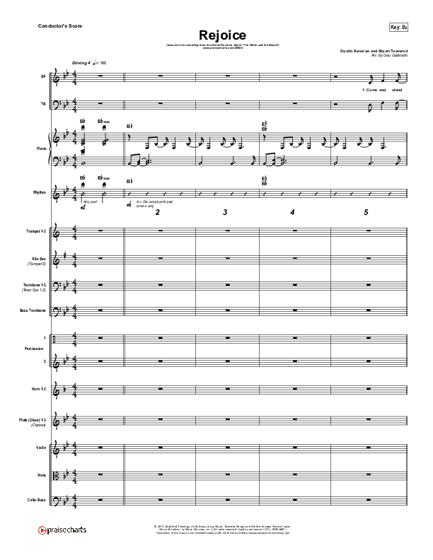 Rejoice Conductor's Score (Dustin Kensrue)