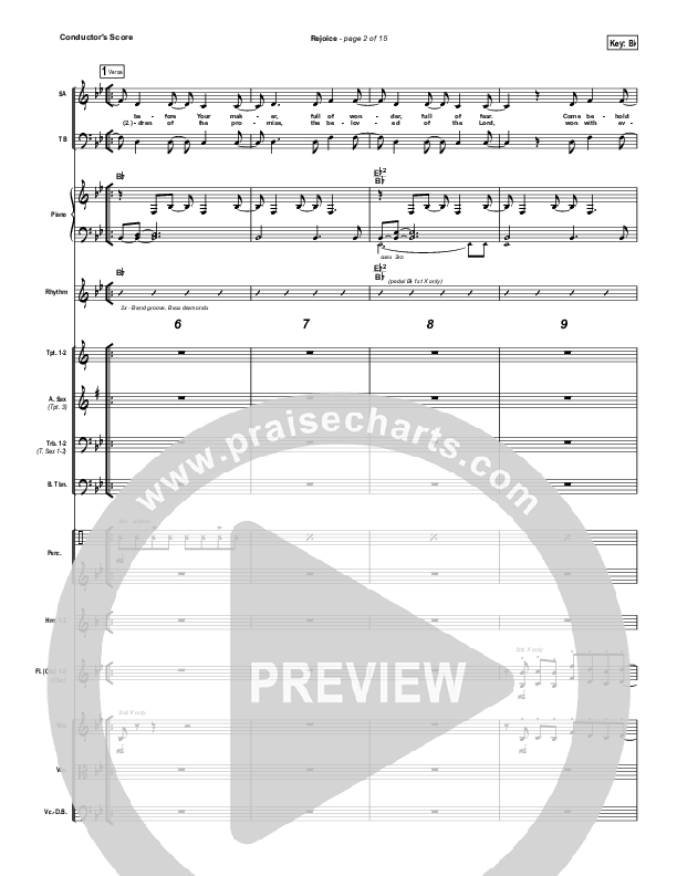 Rejoice Conductor's Score (Dustin Kensrue)