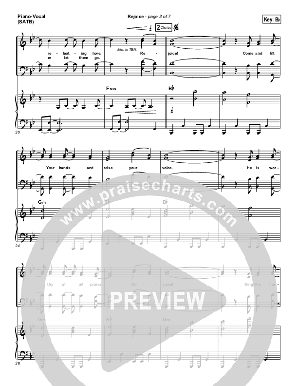 Rejoice Piano/Vocal (SATB) (Dustin Kensrue)