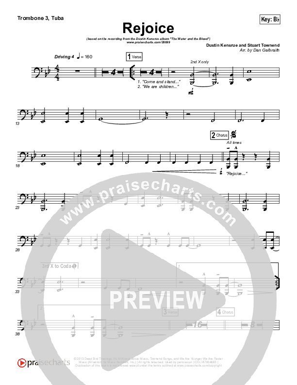 Rejoice Trombone 3/Tuba (Dustin Kensrue)