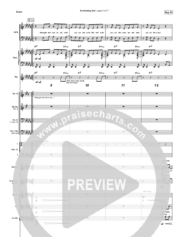 Everlasting God Conductor's Score (Chris Tomlin)