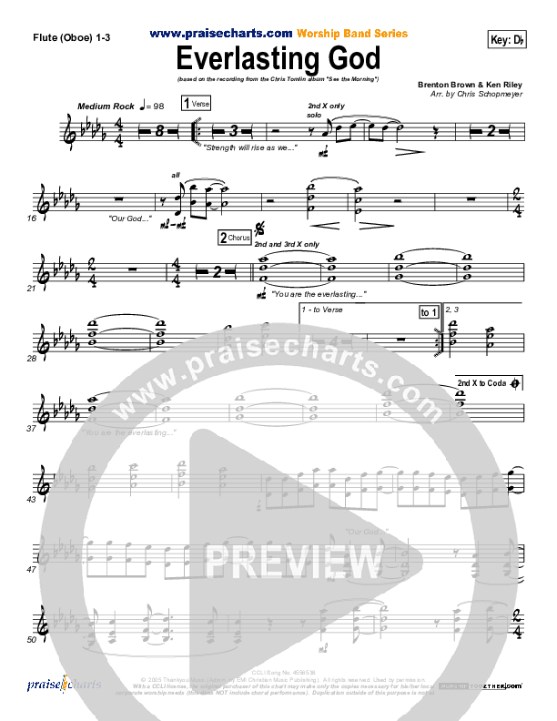 Everlasting God Flute/Oboe 1/2/3 (Chris Tomlin)