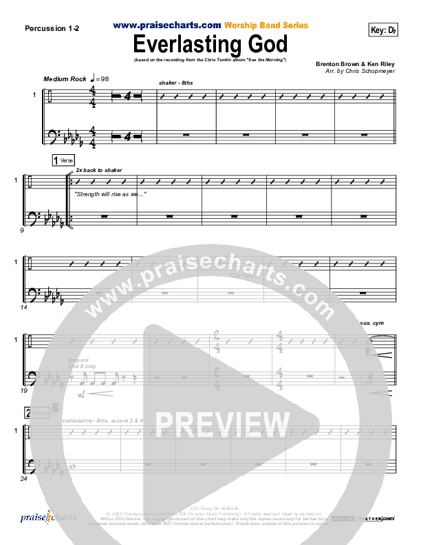 Everlasting God Percussion (Chris Tomlin)