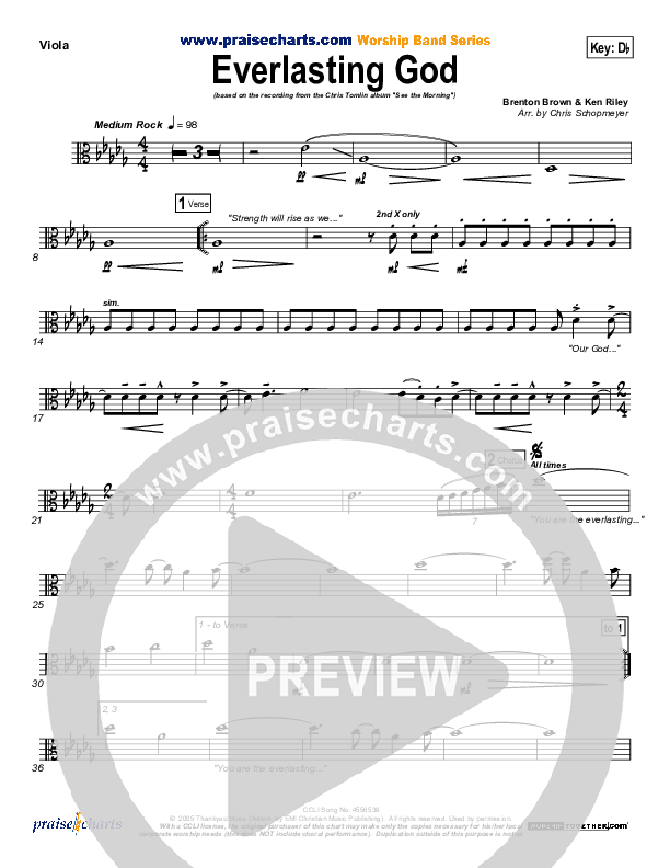 Everlasting God Viola (Chris Tomlin)