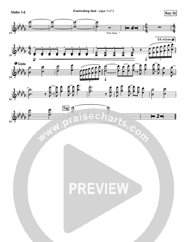 Everlasting God Violin 1/2 (Chris Tomlin)