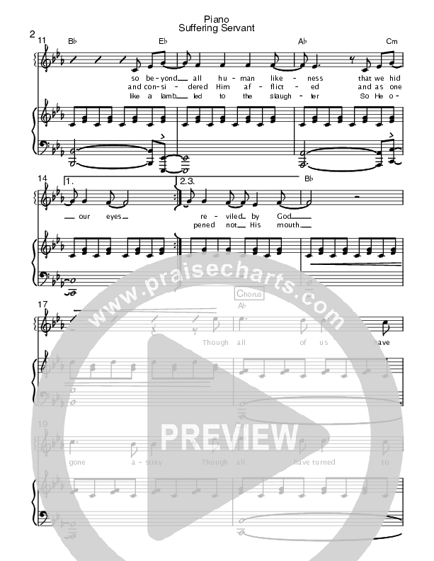 Suffering Servant Piano/Vocal (Dustin Kensrue)