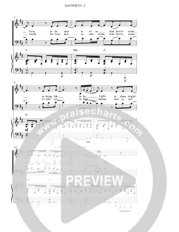 God With Us (Choral Anthem SATB) Piano/Vocal (All Sons & Daughters / NextGen Worship / Arr. Richard Kingsmore)