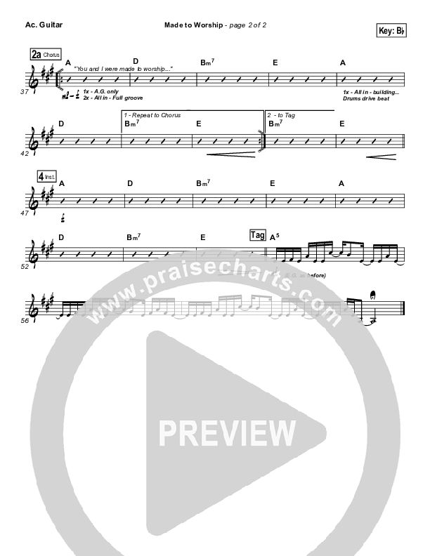 Made To Worship Acoustic Guitar (Chris Tomlin)