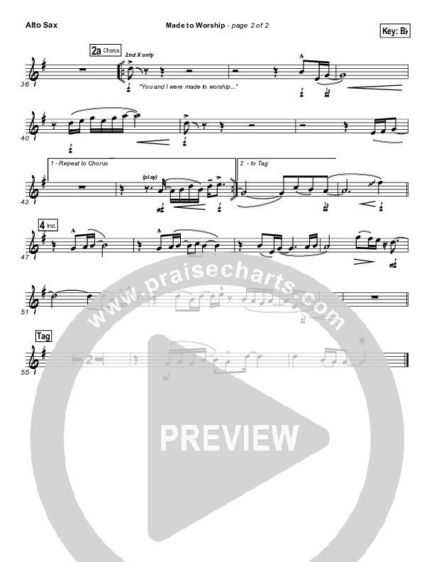 Made To Worship Alto Sax (Chris Tomlin)
