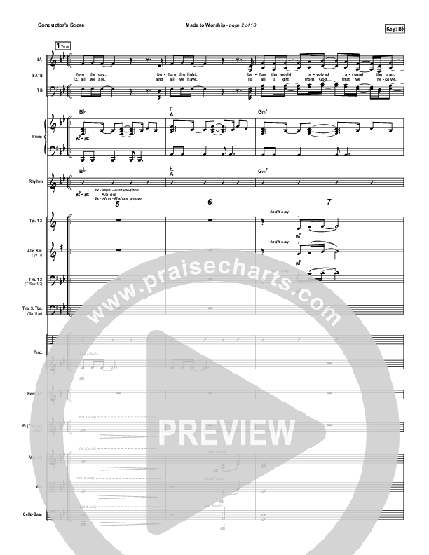 Made To Worship Conductor's Score (Chris Tomlin)