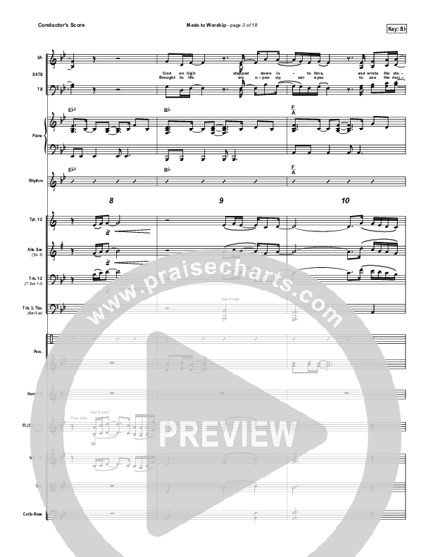 Made To Worship Conductor's Score (Chris Tomlin)