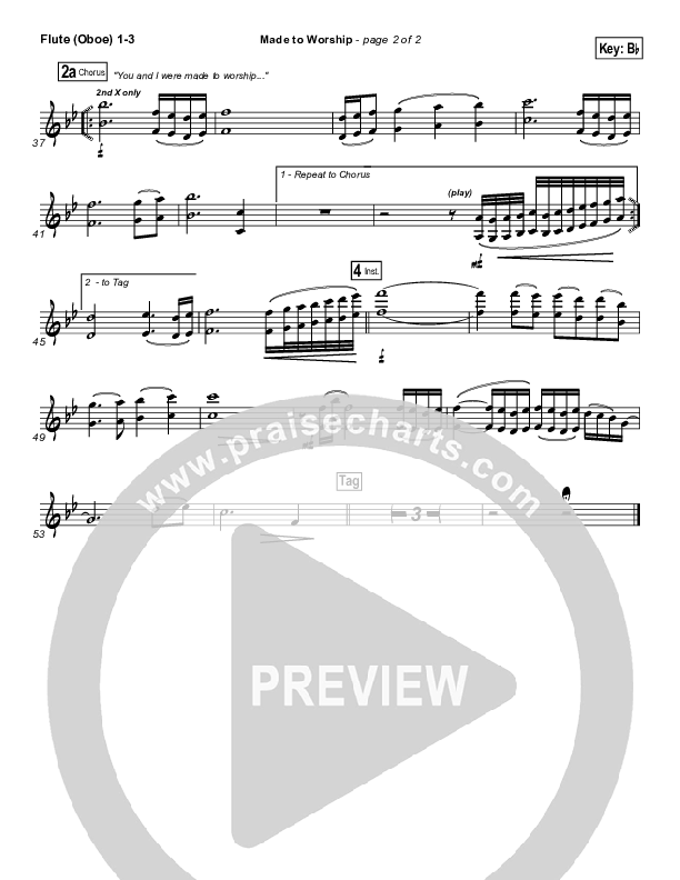 Made To Worship Flute/Oboe 1/2/3 (Chris Tomlin)