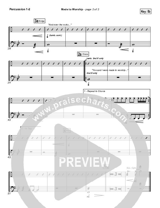 Made To Worship Percussion 1/2 (Chris Tomlin)