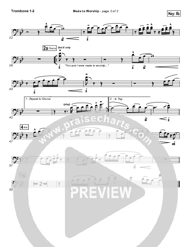 Made To Worship Trombone 1/2 (Chris Tomlin)