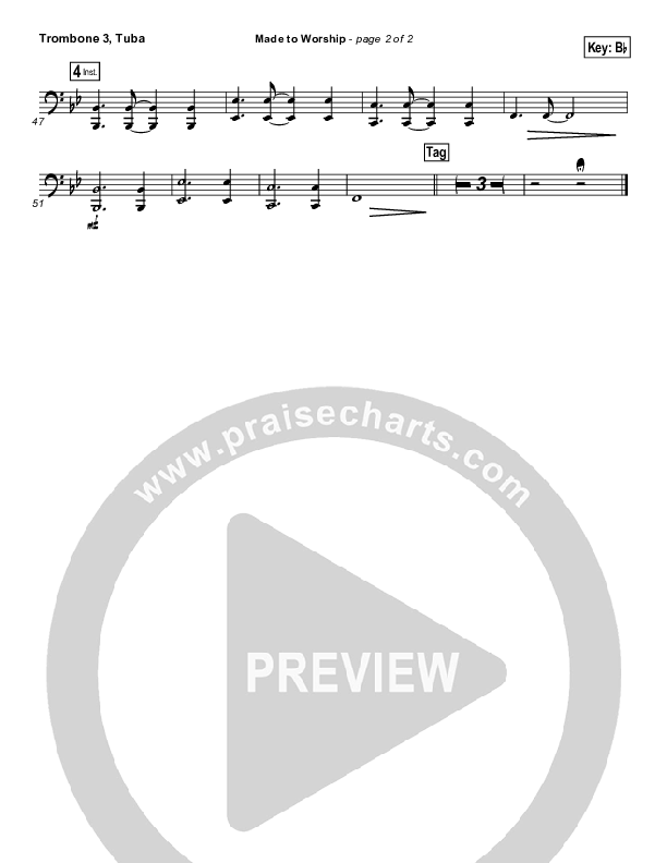 Made To Worship Trombone 3/Tuba (Chris Tomlin)