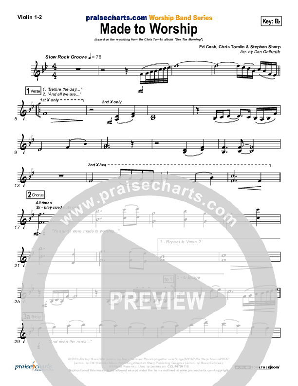Made To Worship Violin 1/2 (Chris Tomlin)