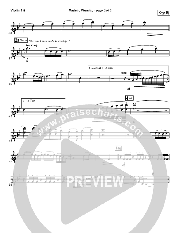 Made To Worship Violin 1/2 (Chris Tomlin)