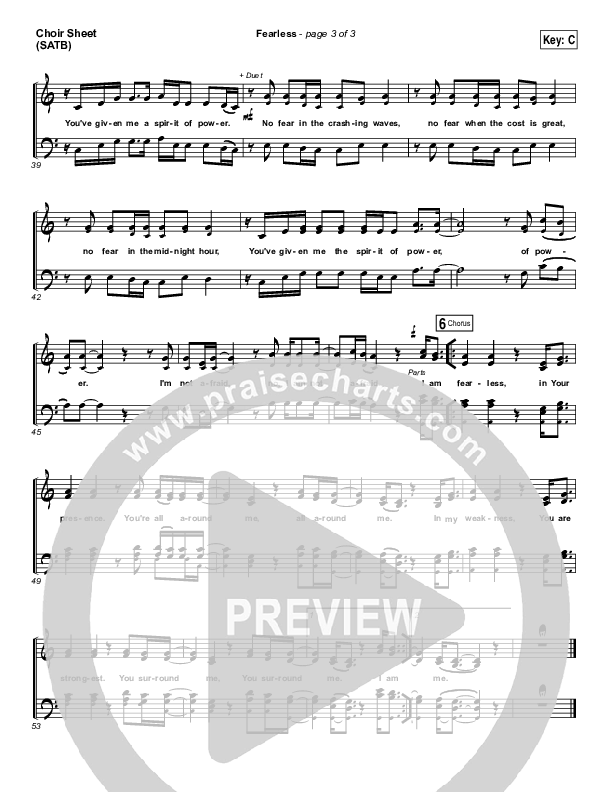 Fearless Choir Sheet (SATB) (Mia Fieldes)