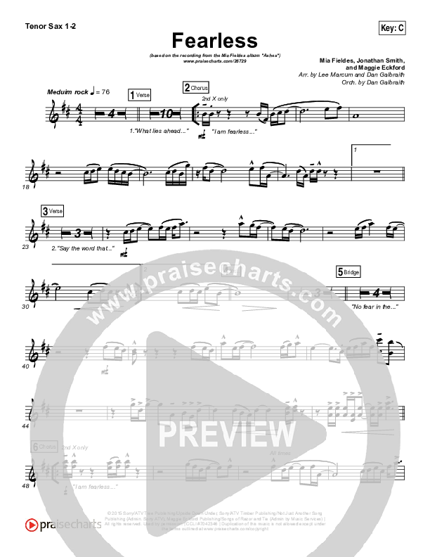 Fearless Tenor Sax 1/2 (Mia Fieldes)