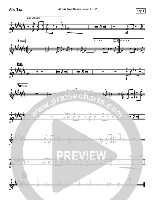 Lift Up Your Heads Alto Sax (Tommy Walker)