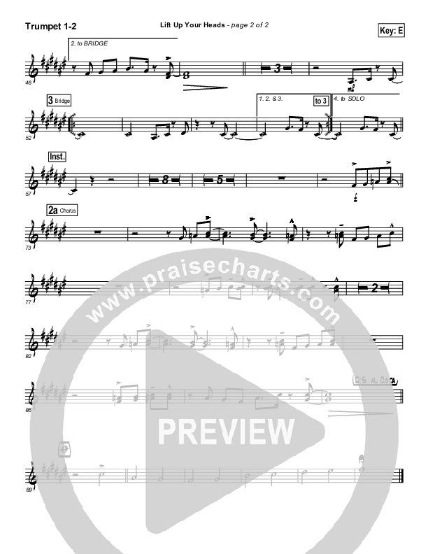 Lift Up Your Heads Trumpet 1,2 (Tommy Walker)