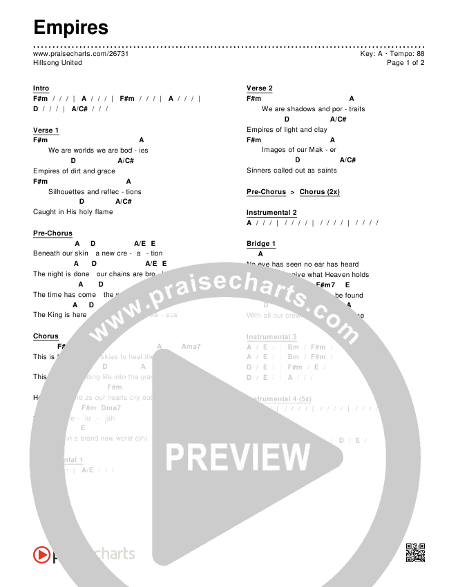 Empires Chords & Lyrics (Hillsong UNITED)