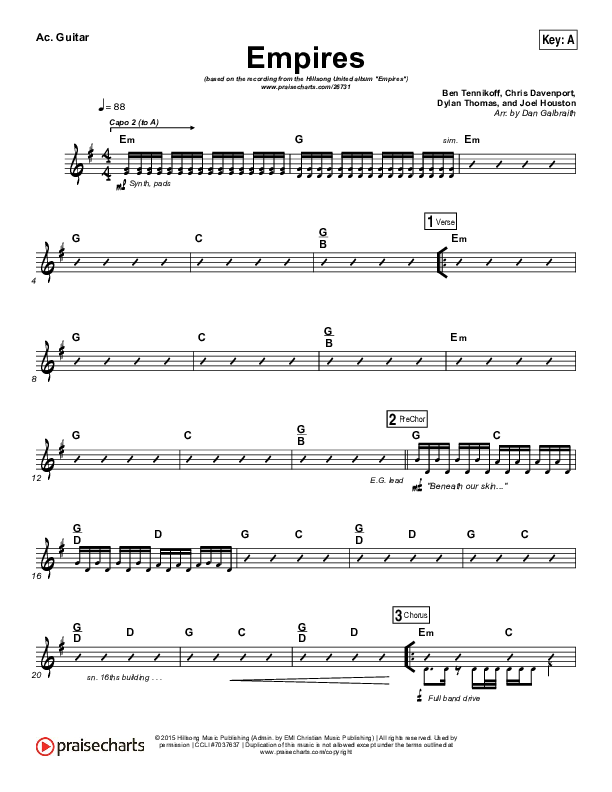 Empires Acoustic Guitar (Hillsong UNITED)