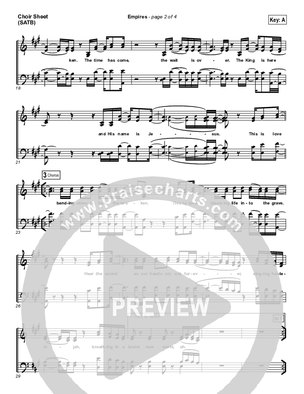 Empires Choir Sheet (SATB) (Hillsong UNITED)