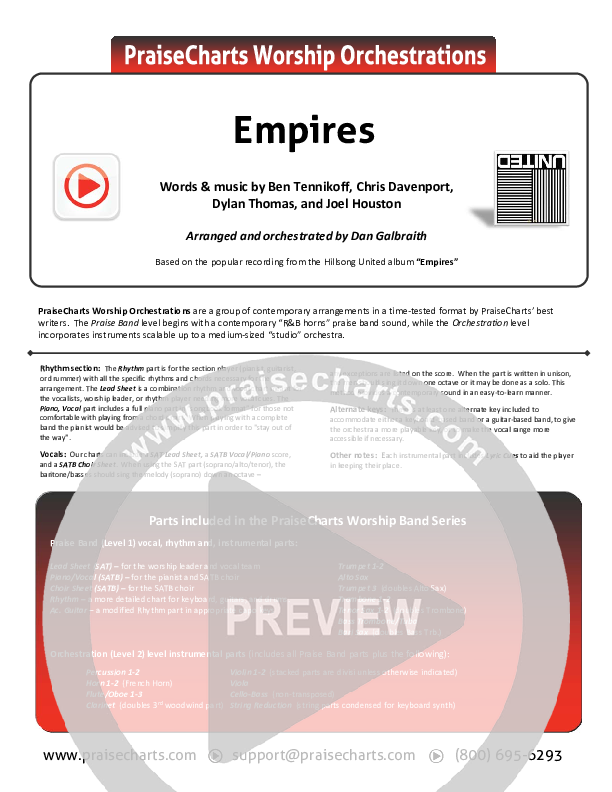 Empires Cover Sheet (Hillsong UNITED)