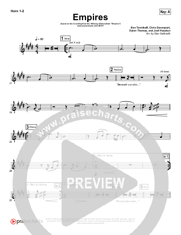 Empires French Horn 1/2 (Hillsong UNITED)