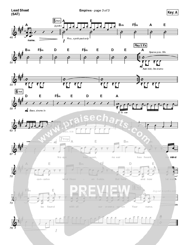 Empires Lead Sheet (SAT) (Hillsong UNITED)