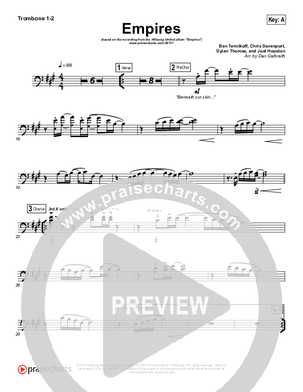 Empires Trombone 1/2 (Hillsong UNITED)