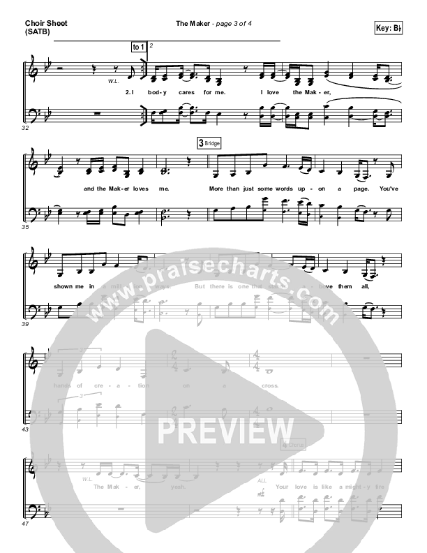 The Maker Choir Sheet Music PDF (Chris August) PraiseCharts