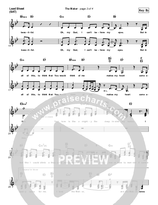 The Maker Lead Sheet (SAT) (Chris August)