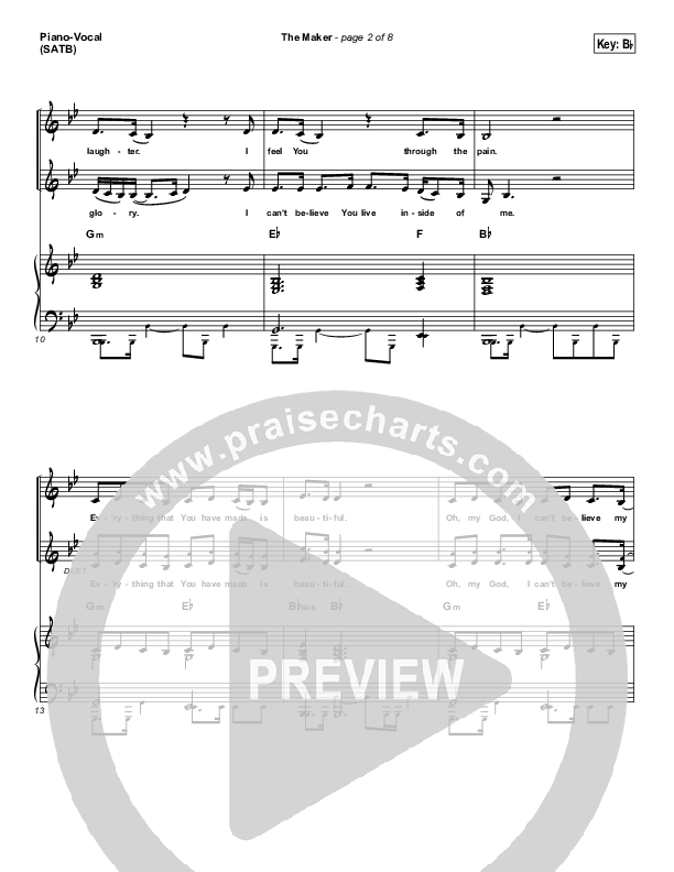 The Maker Piano/Vocal (SATB) (Chris August)