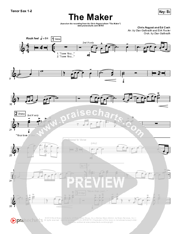 The Maker Tenor Sax 1/2 (Chris August)