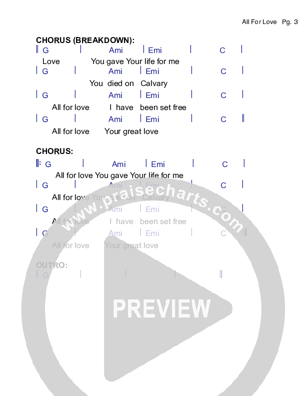 All For Love Chords & Lyrics (Grace Covenant Worship)