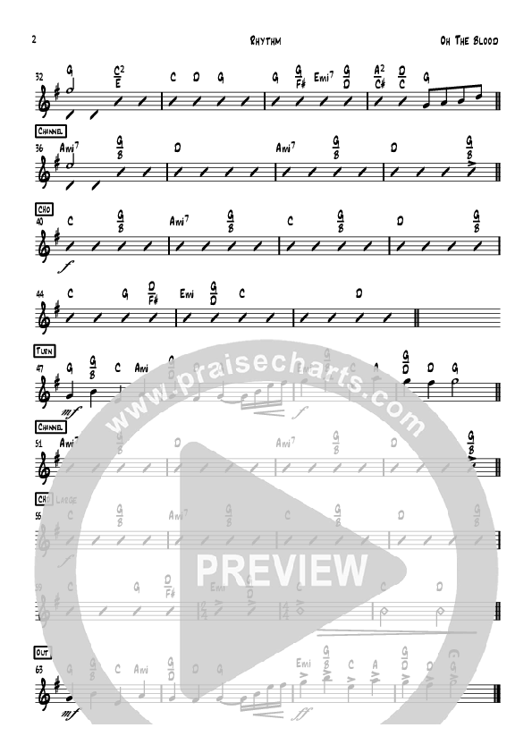 Oh The Blood Rhythm Chart (Grace Covenant Worship)