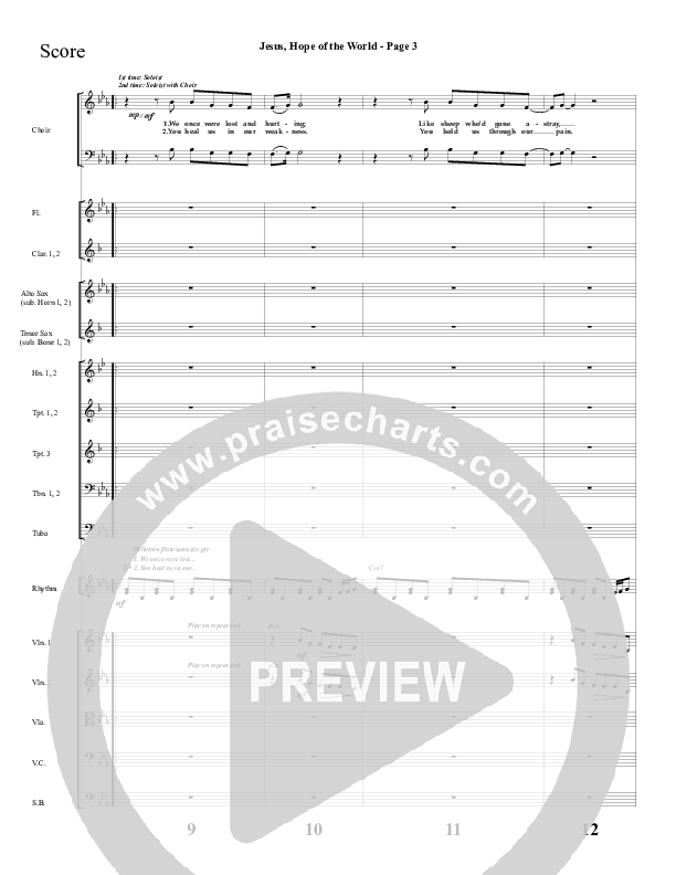 Jesus Hope Of The World Conductor's Score (Sherwood Worship)