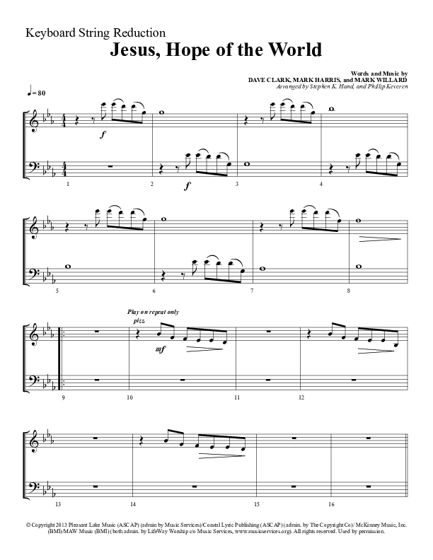 Jesus Hope Of The World Synth Strings (Sherwood Worship)